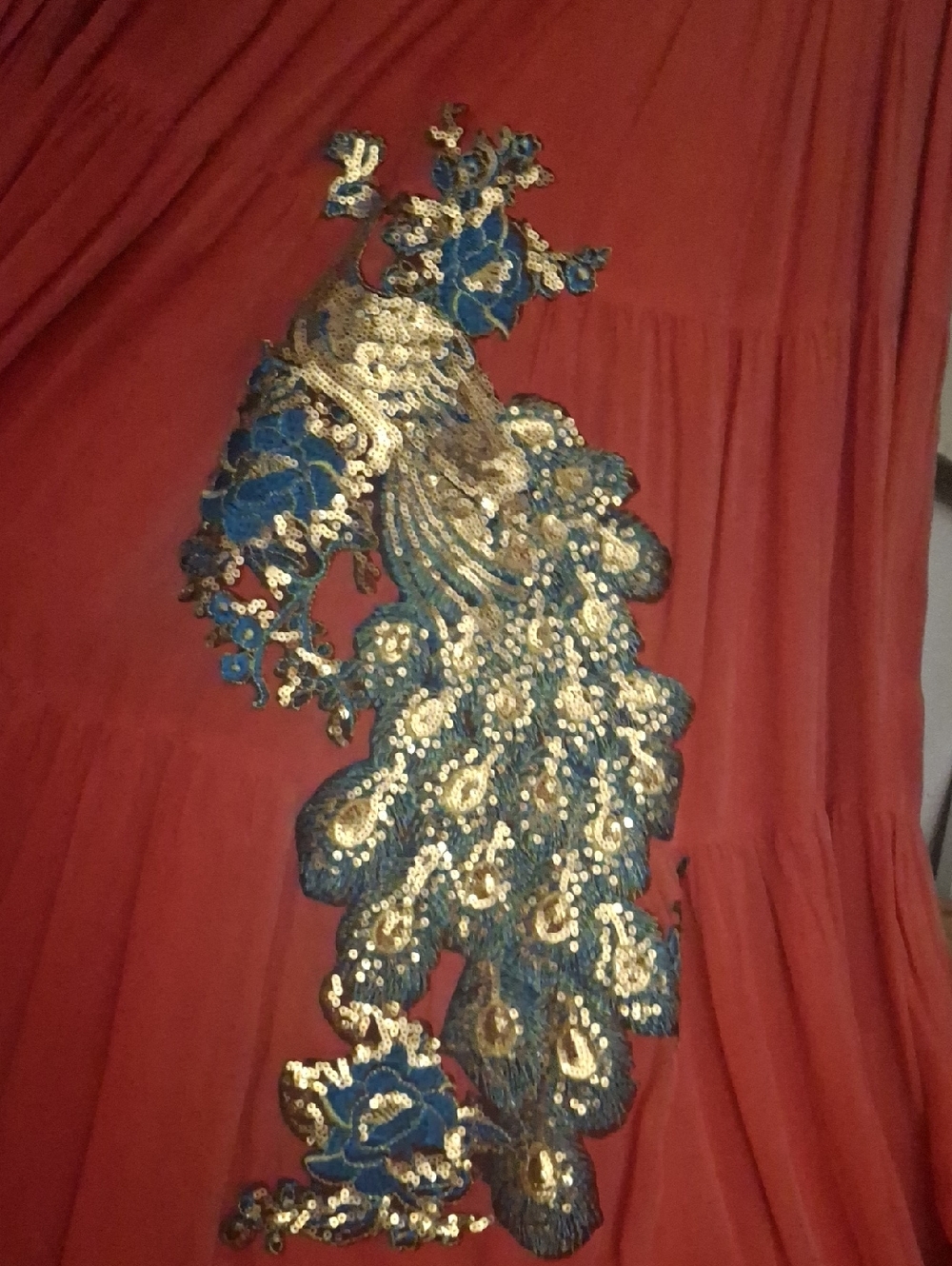 Custom Made Peacock Coral Skirt/dress